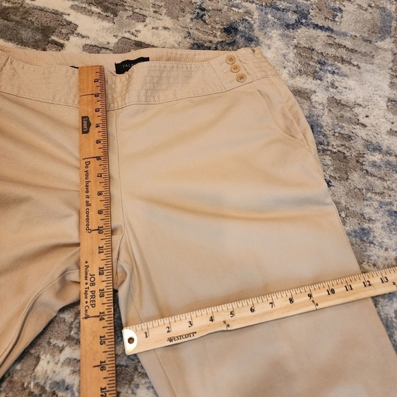 Talbots tan straight leg high rise pants. 28" inseam. - Picture 9 of 16
